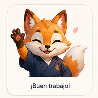 Kitsune saludando